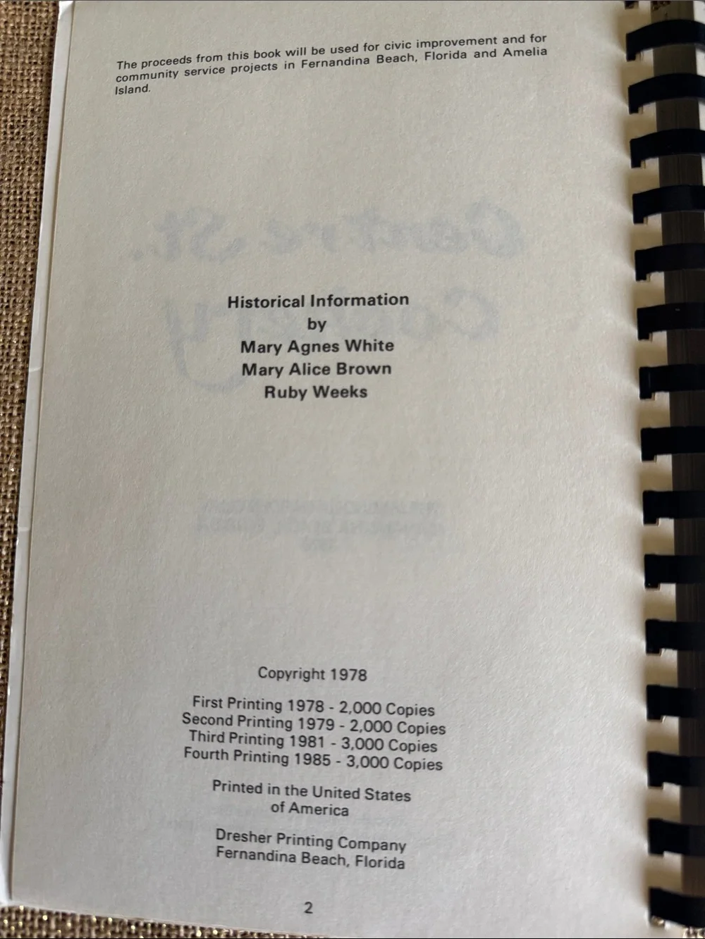 Centre St. Cookery Fernandina Beach FL Cookbook Recipe